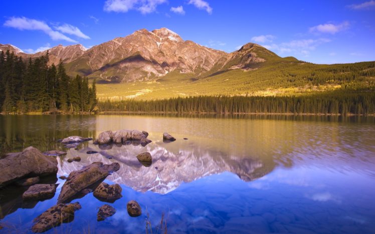 mountains, Clouds, Landscapes, Nature, Forests HD Wallpaper Desktop Background