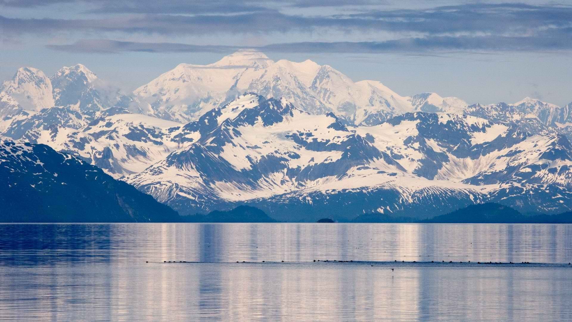 mountains, Alaska, Glacier, Range, National, Park, Bay Wallpaper