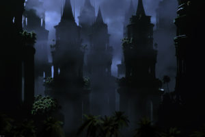 fantasy, Cities, Architecture, Buildings, Dark, Fog