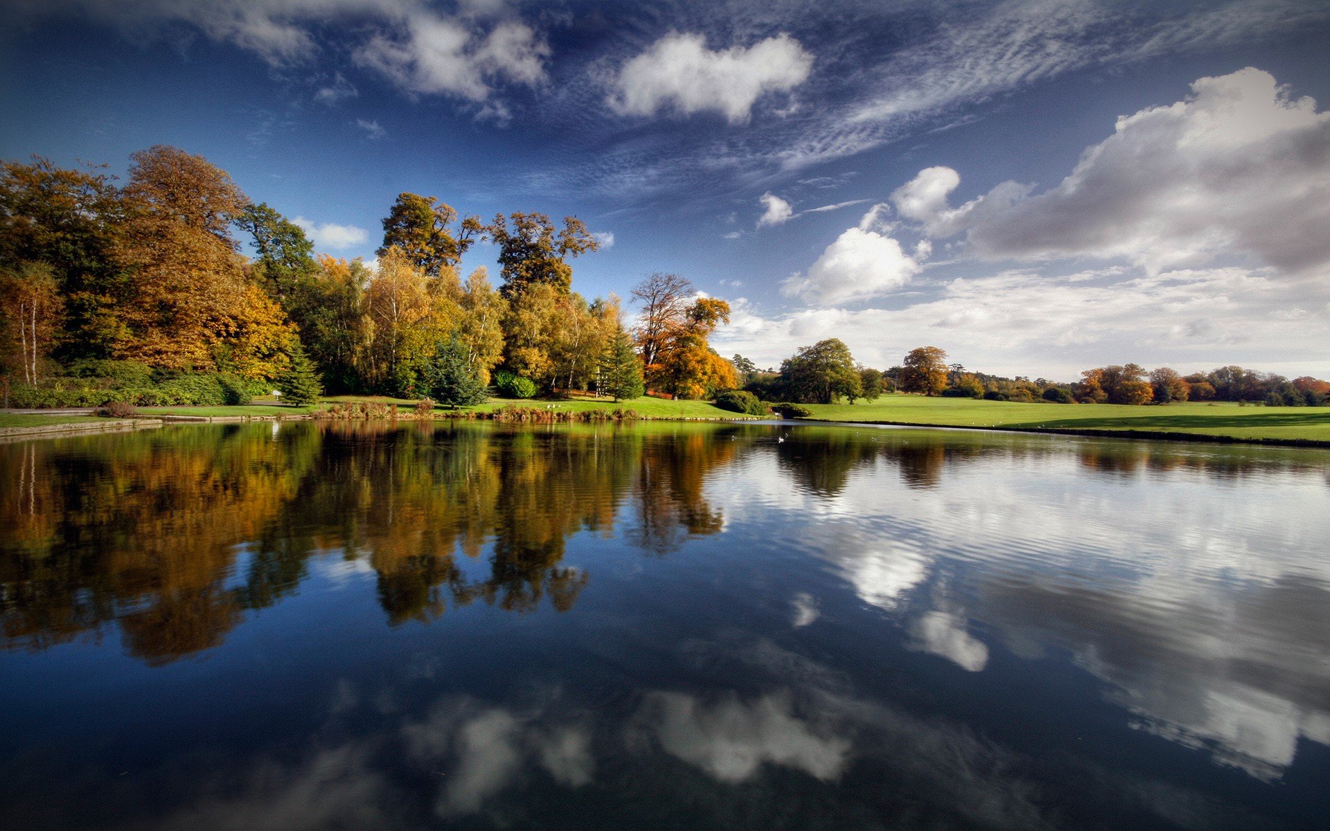 landscapes, Lakes, Reflections Wallpaper