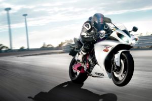 racer, Motorbikes, Yamaha, R1, Wheelie, Speed