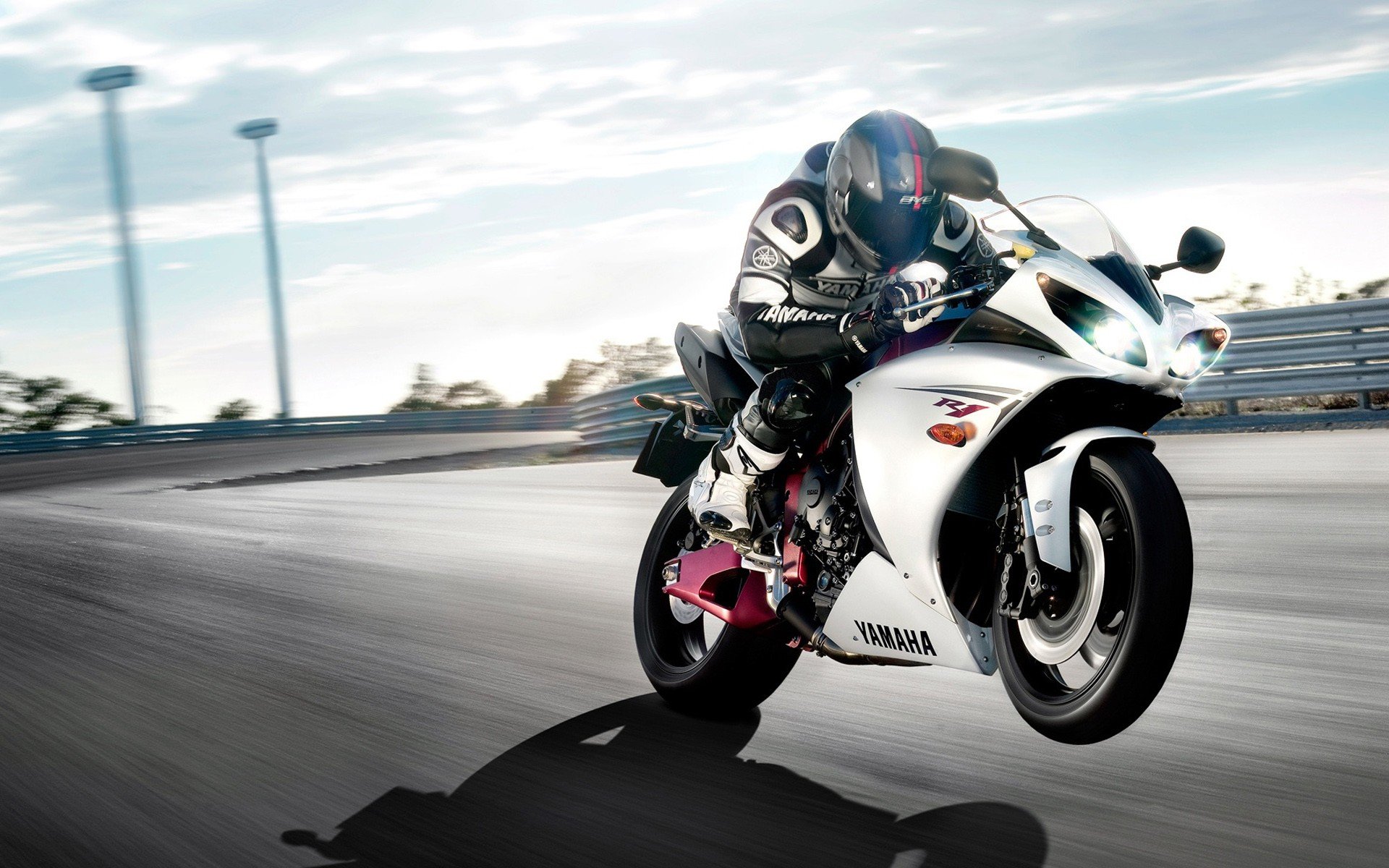 racer, Motorbikes, Yamaha, R1, Wheelie, Speed Wallpaper