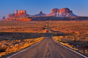 mountain, Road, Desert, Usa, Semi, Tractor, Desert