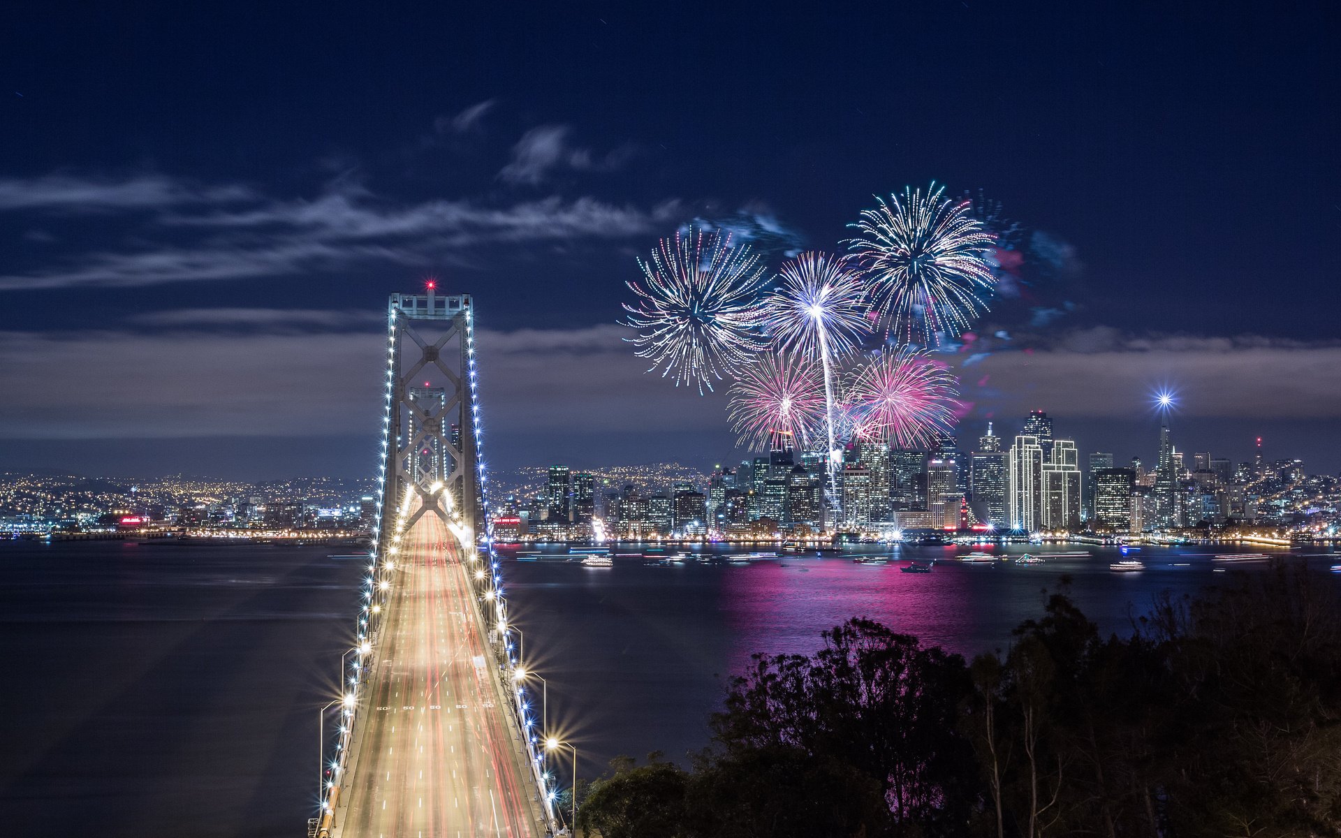san, Francisco, California, United, States, Fireworks Wallpaper
