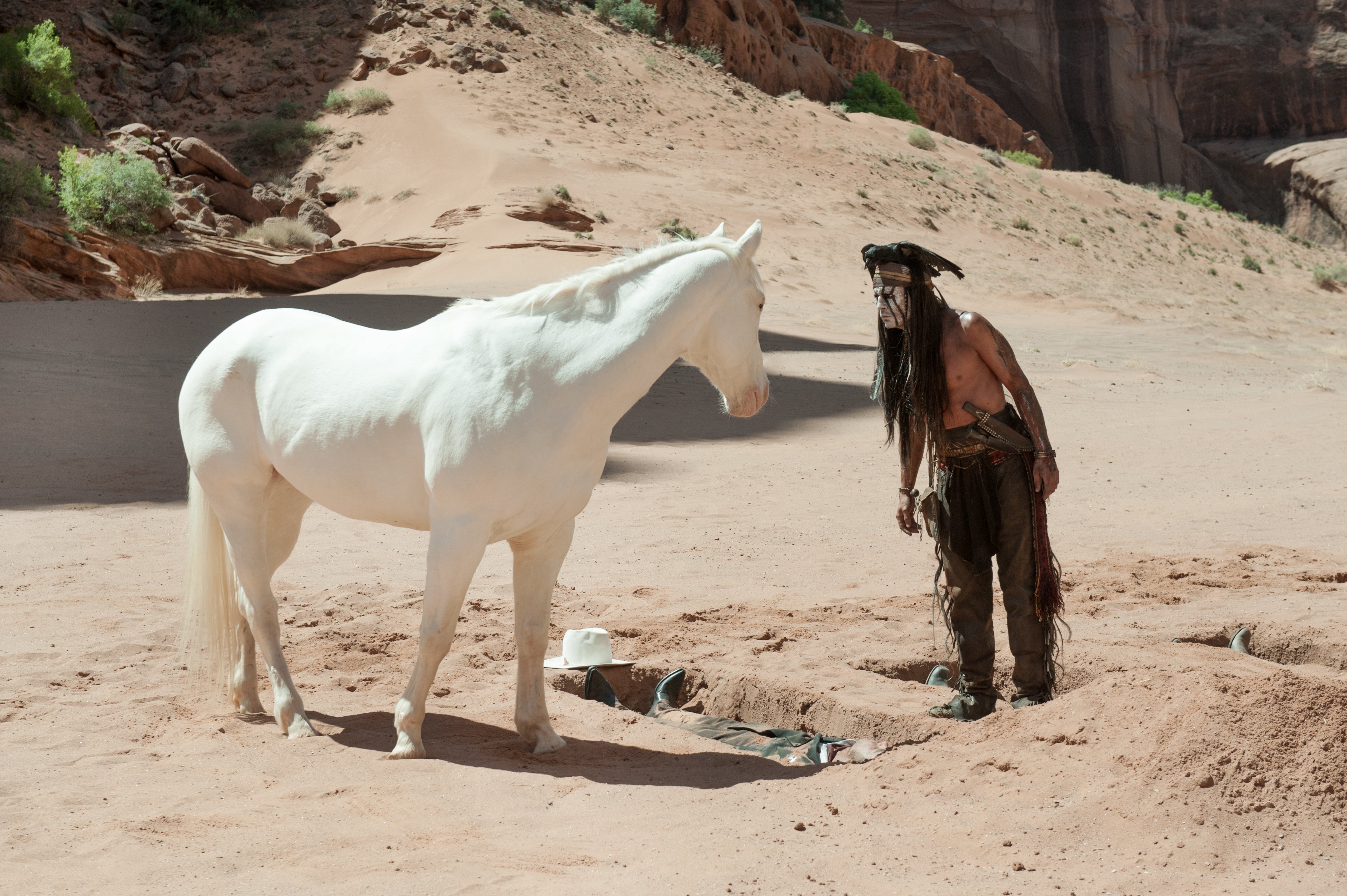 the, Lone, Ranger,  2013, Film , Horse, Johnny, Depp, Indian Wallpaper