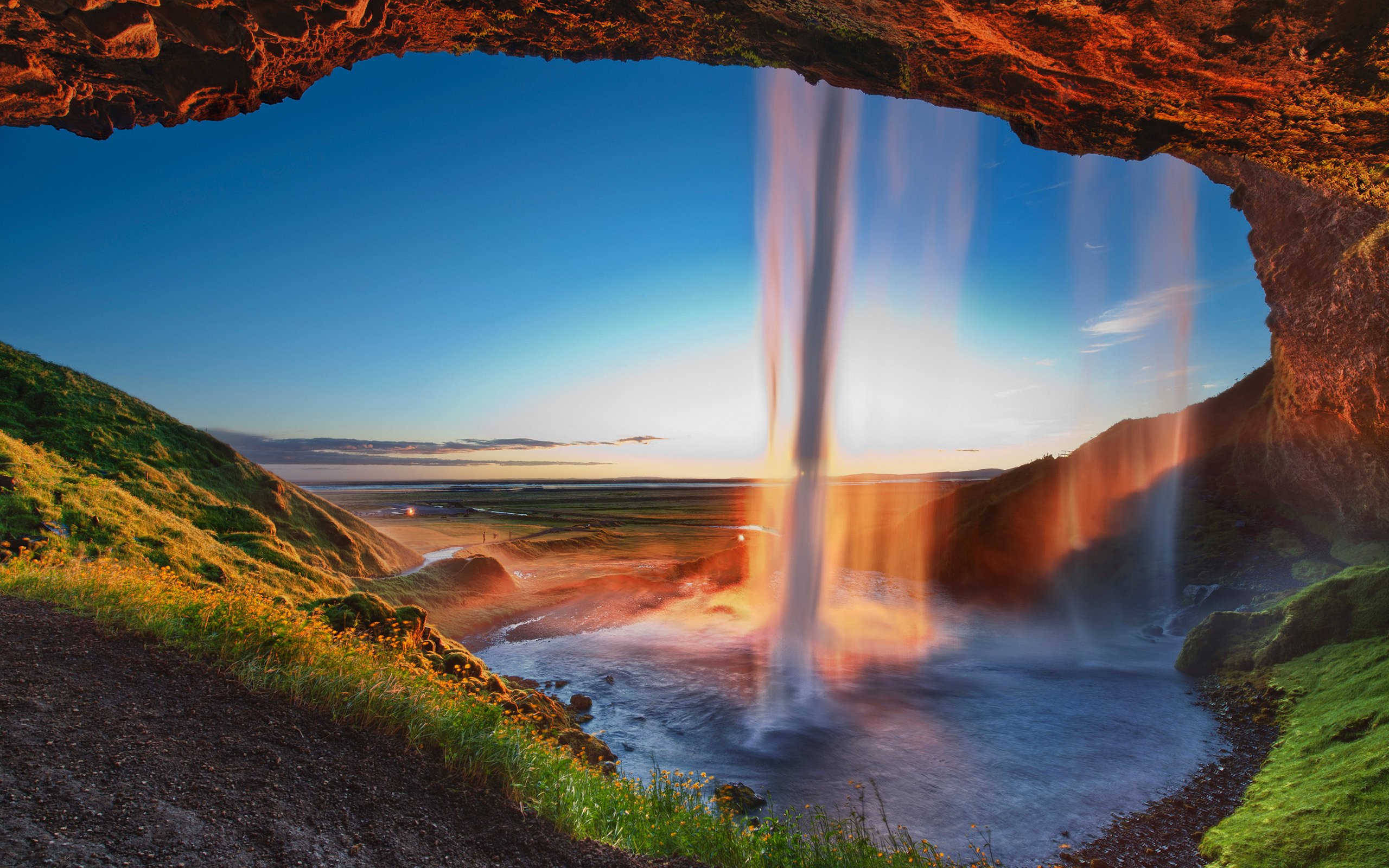 waterfall, Iceland, Seljalandsfoss Wallpaper