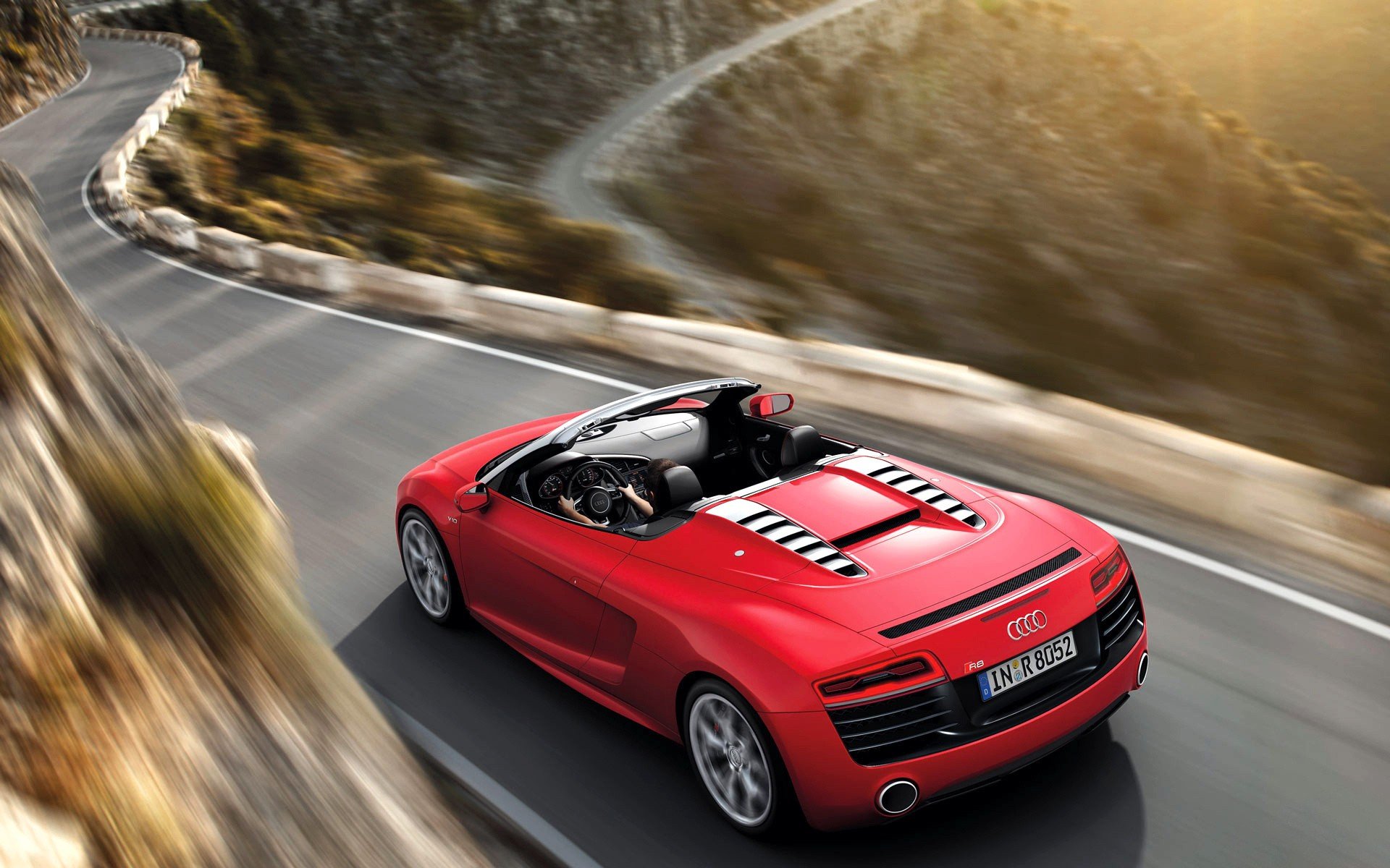 landscapes, Cars, Audi, Roads, Audi, R8, Gt, Spyder Wallpaper