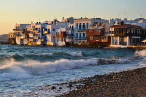 greece, Mykonos, Buildings, Resort, Villa, Houses, Tropical, Nature, Beaches, Waves, Ocean, Sea