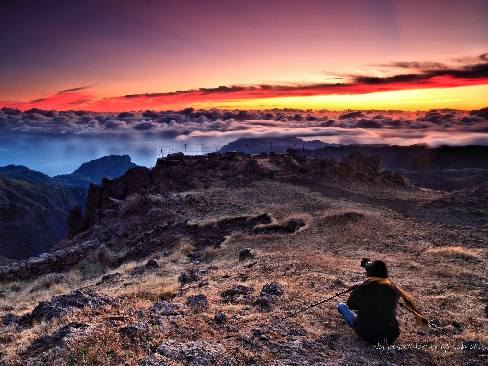 sunset, Mountains, Landscapes Wallpaper