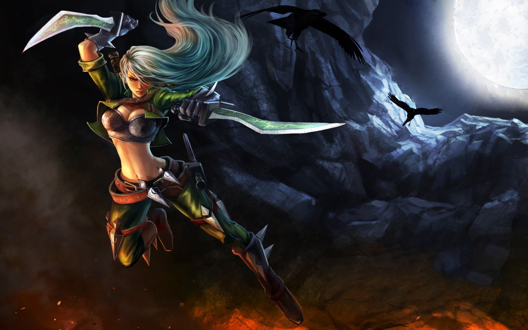 fantasy, League, Of, Legends, Weapons, Artwork, Katarina, The, Sinister, Blade, Daggers, Riot, Games Wallpaper