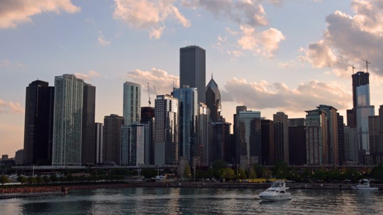 cityscapes, Chicago, Bridges, Towns, Skyscrapers, City, Skyline HD Wallpaper Desktop Background