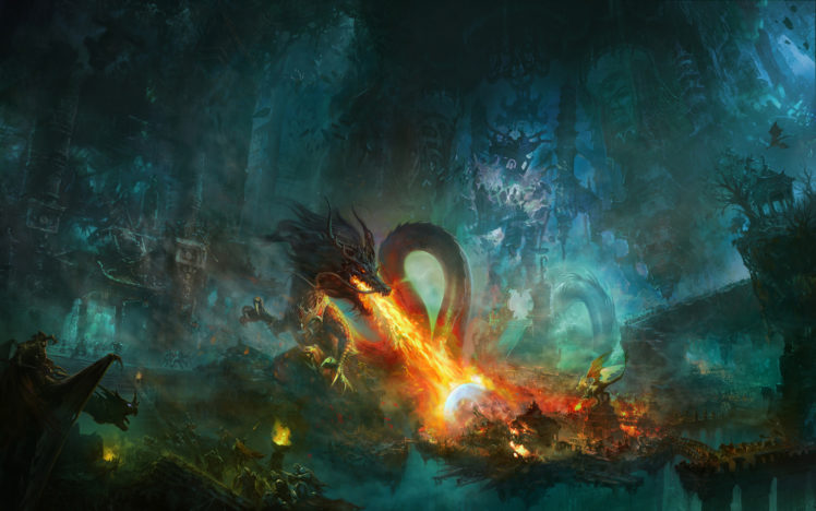 fantasy, Dragon, Battle, Art HD Wallpaper Desktop Background