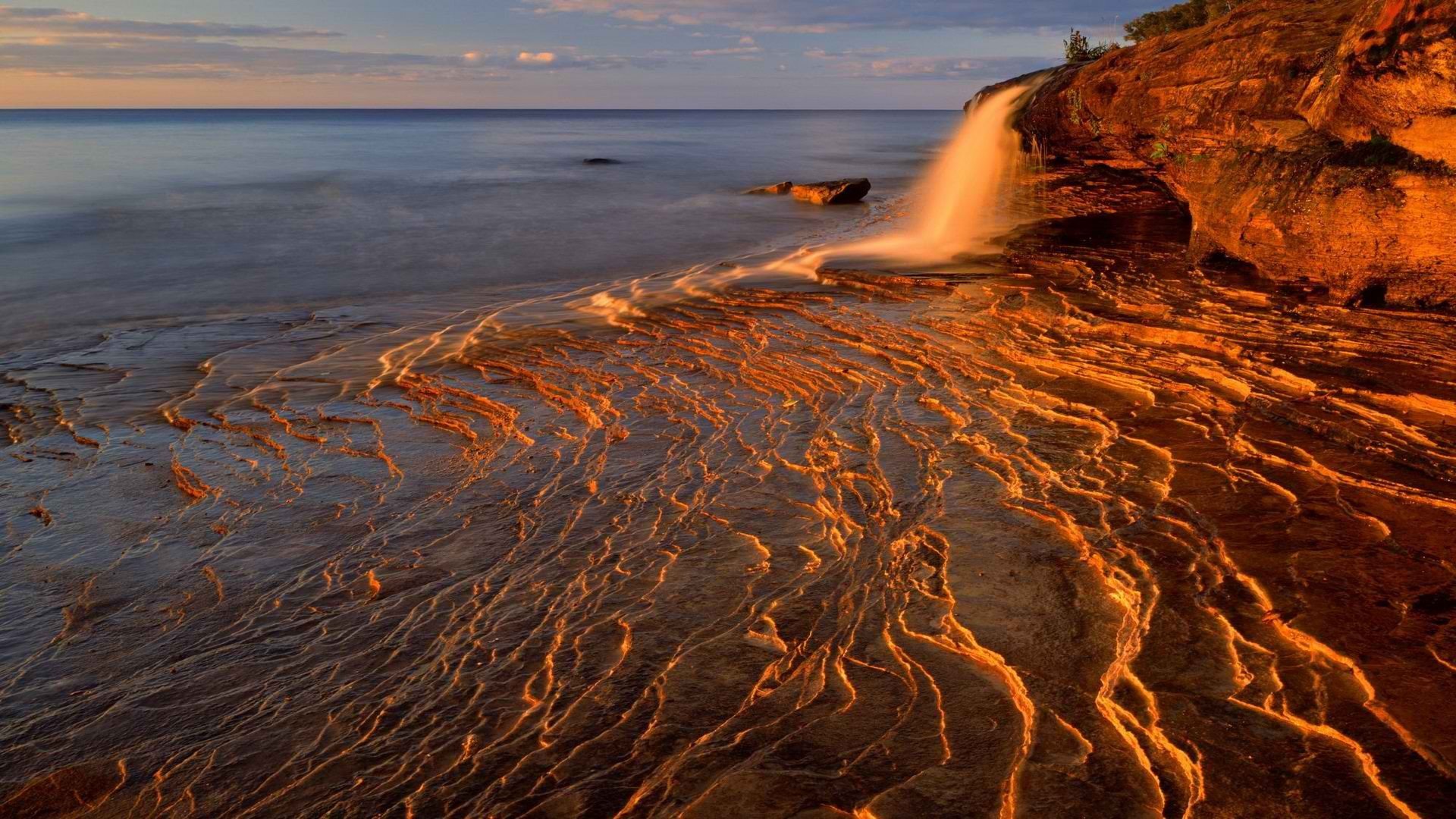 rocks, Michigan, National, Park, Lake, Superior Wallpaper