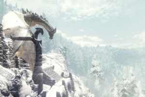 video, Games, Mountains, Dragons, The, Elder, Scrolls, V , Skyrim
