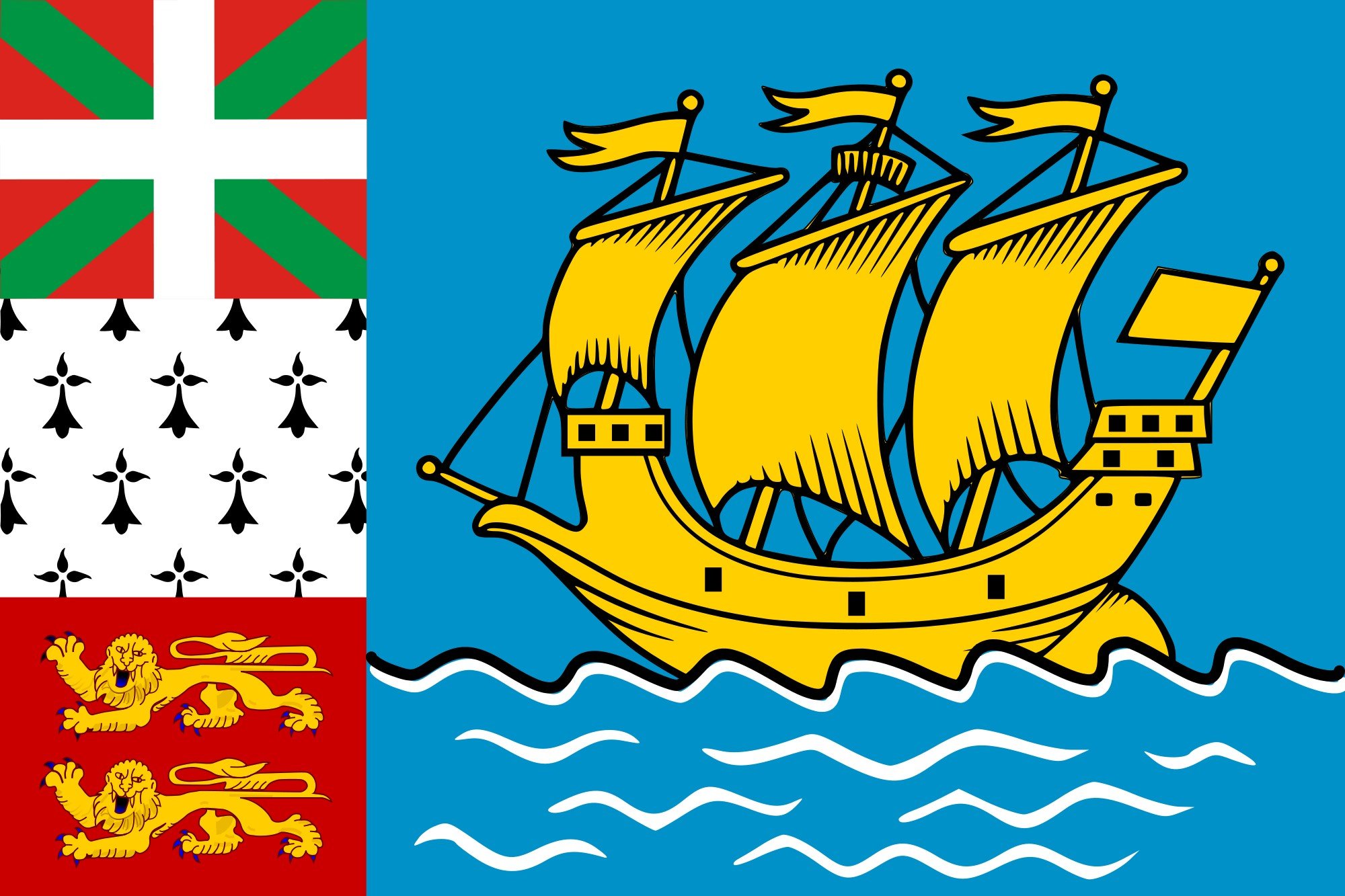 2000px flag, Of, Saint pierre, And, Miquelon, Svg Wallpaper