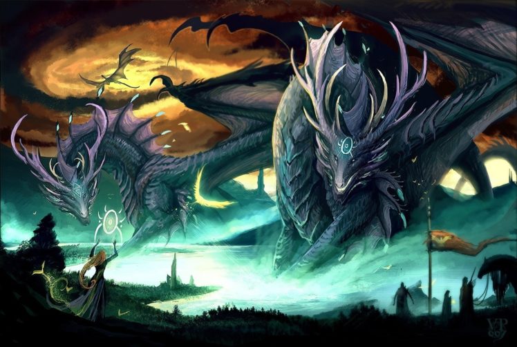 fantasy, Dragons, Magic HD Wallpaper Desktop Background