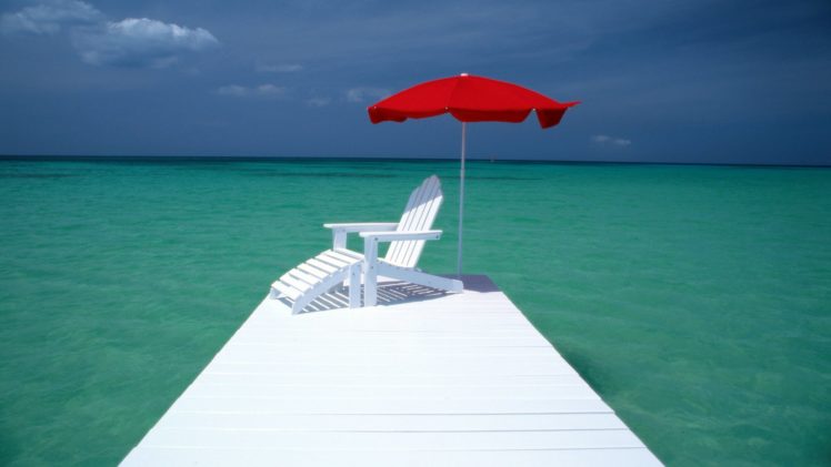 water, Umbrellas, Aruba HD Wallpaper Desktop Background
