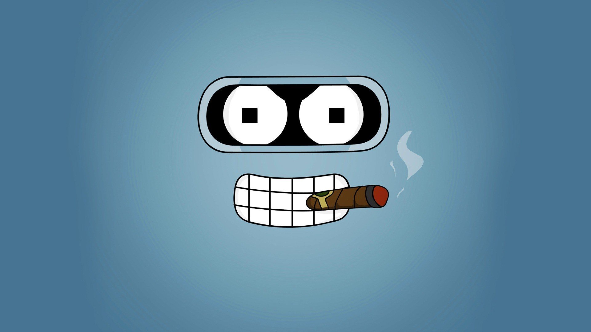 futurama, Cartoons, Bender, Smoking Wallpaper