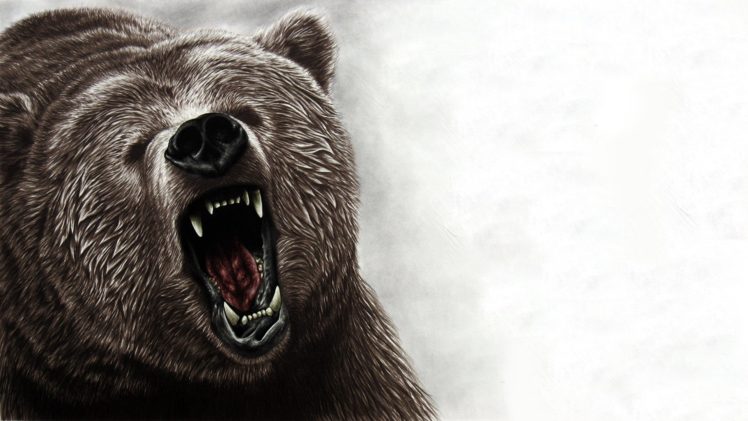 animals, Artwork, Bears, Roar HD Wallpaper Desktop Background