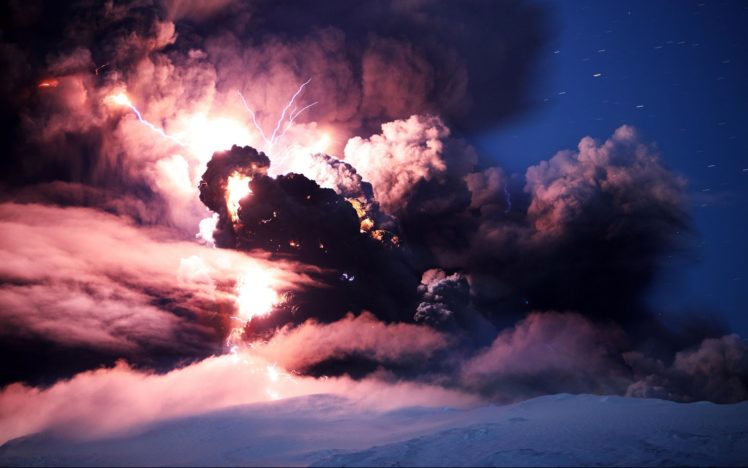 volcano, Explosionfire, Smoke HD Wallpaper Desktop Background