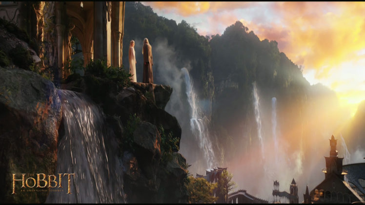the, Hobbit, Fantasy, Waterfall, Games HD Wallpaper Desktop Background