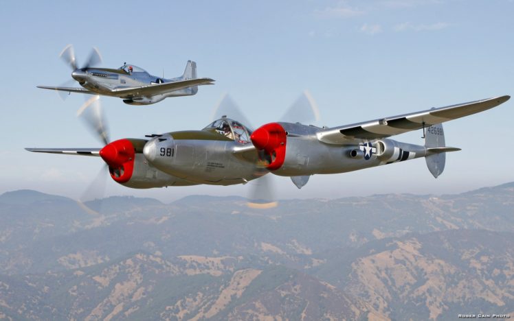 aircraft, Airplanes, World, War, Ii, P 38, Lightning, P 51, Mustang HD Wallpaper Desktop Background