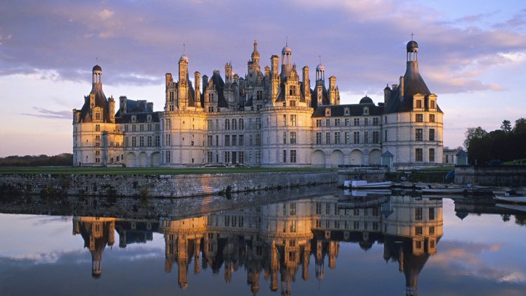 landscapes, Castles, Architecture, France, Historic, Reflections HD Wallpaper Desktop Background