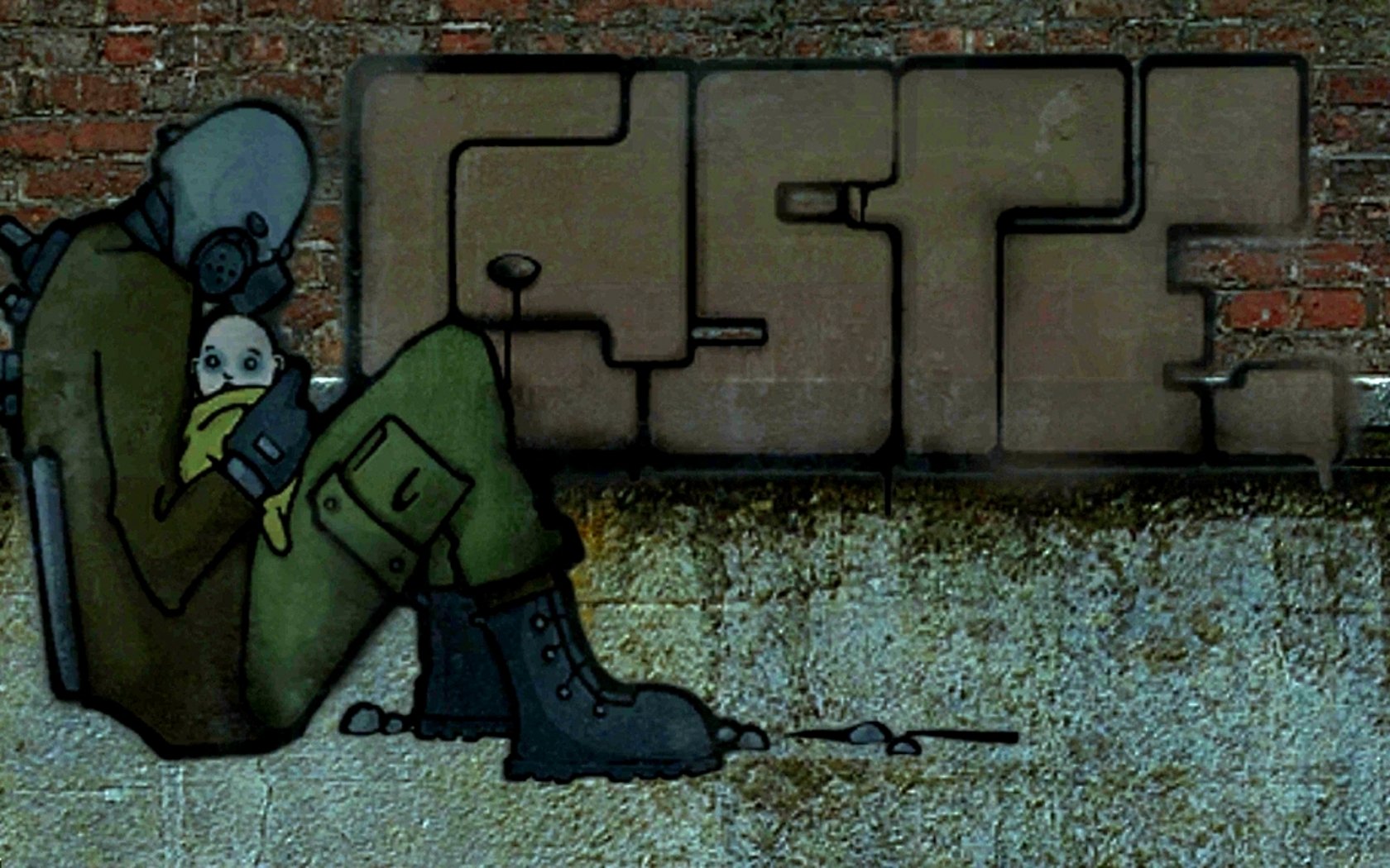half life, Graffiti Wallpaper