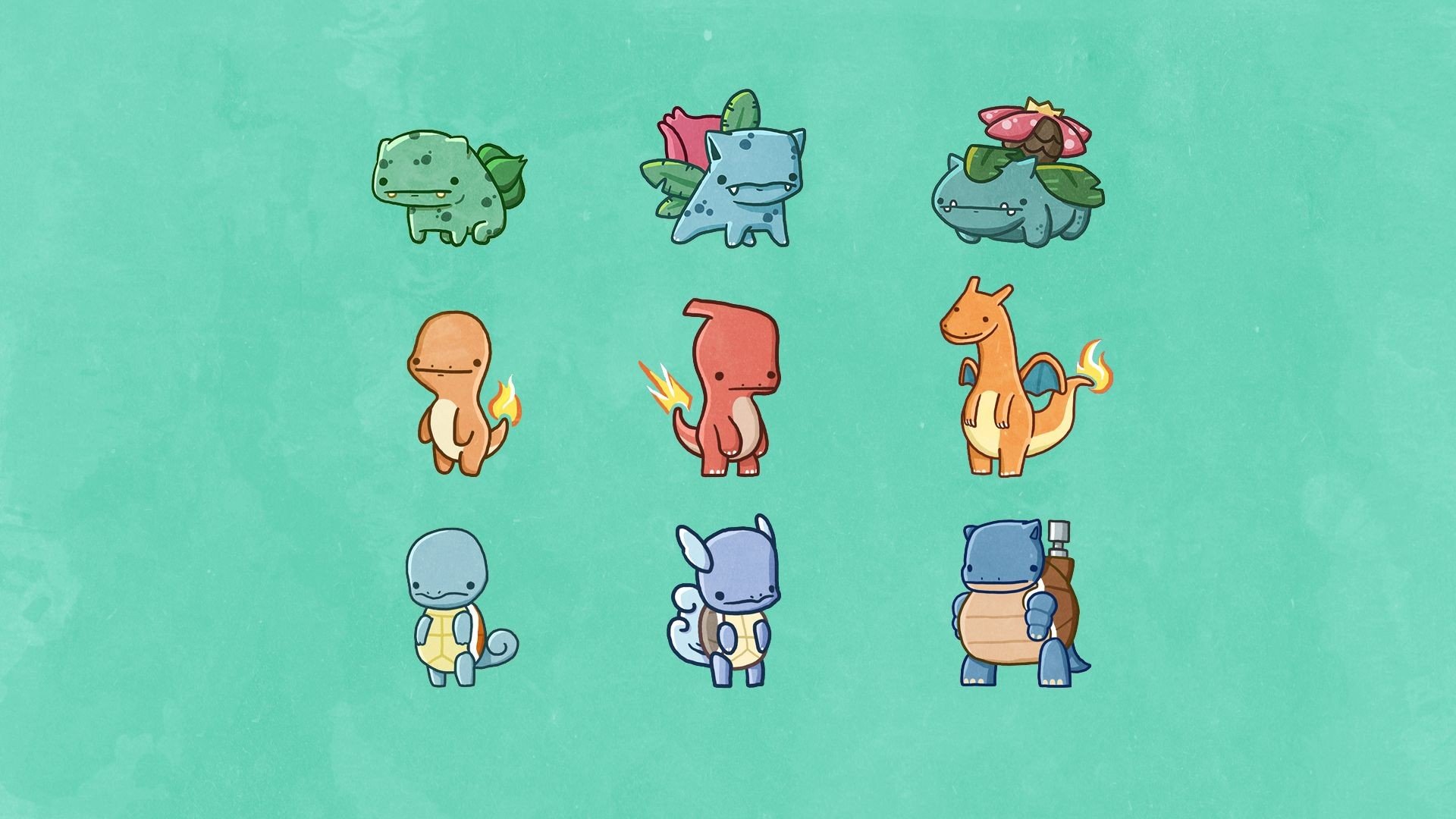 pokemon, Bulbasaur, Venusaur, Ivysaur, Wartortle, Charmeleon, Squirtle