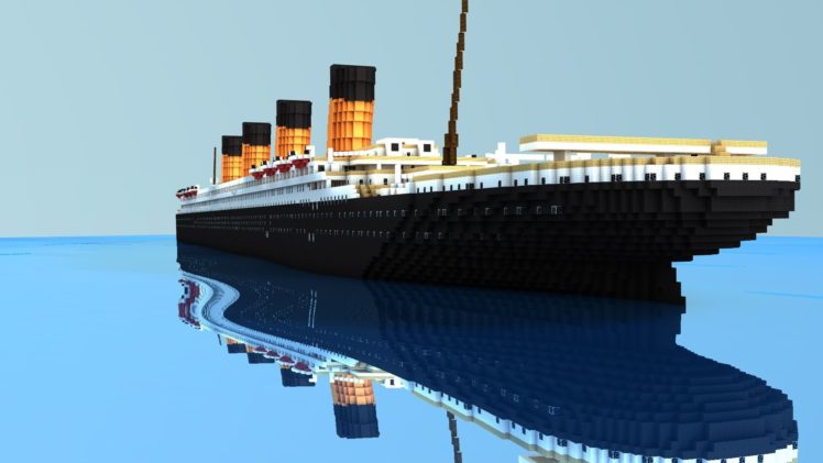 ocean, Old, Titanic, Minecraft, Realistic, Vehicles, Cinema4d, Cinema, 4d, Ingve, Sowhat HD Wallpaper Desktop Background