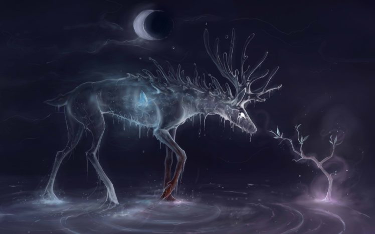 fantasy, Magic, Gothic, Deer, Animals HD Wallpaper Desktop Background