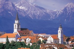mountains, Houses, Towns, Churches, Slovenia