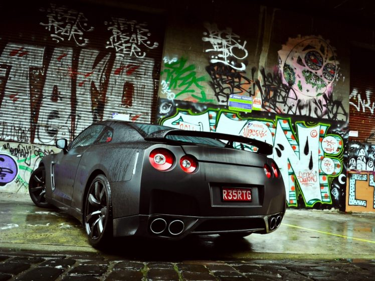 wall, Cars, Graffiti, Nissan, Matte, Nissan, Gtr HD Wallpaper Desktop Background