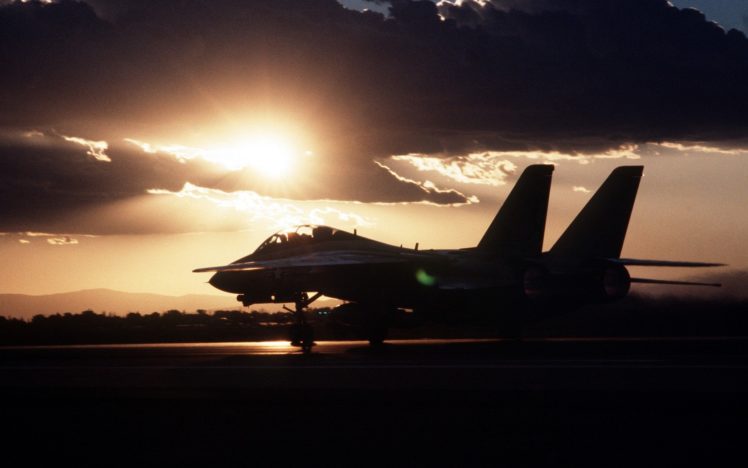 sunset, Aircraft, Tomcat, Landing, F 14, Tomcat HD Wallpaper Desktop Background