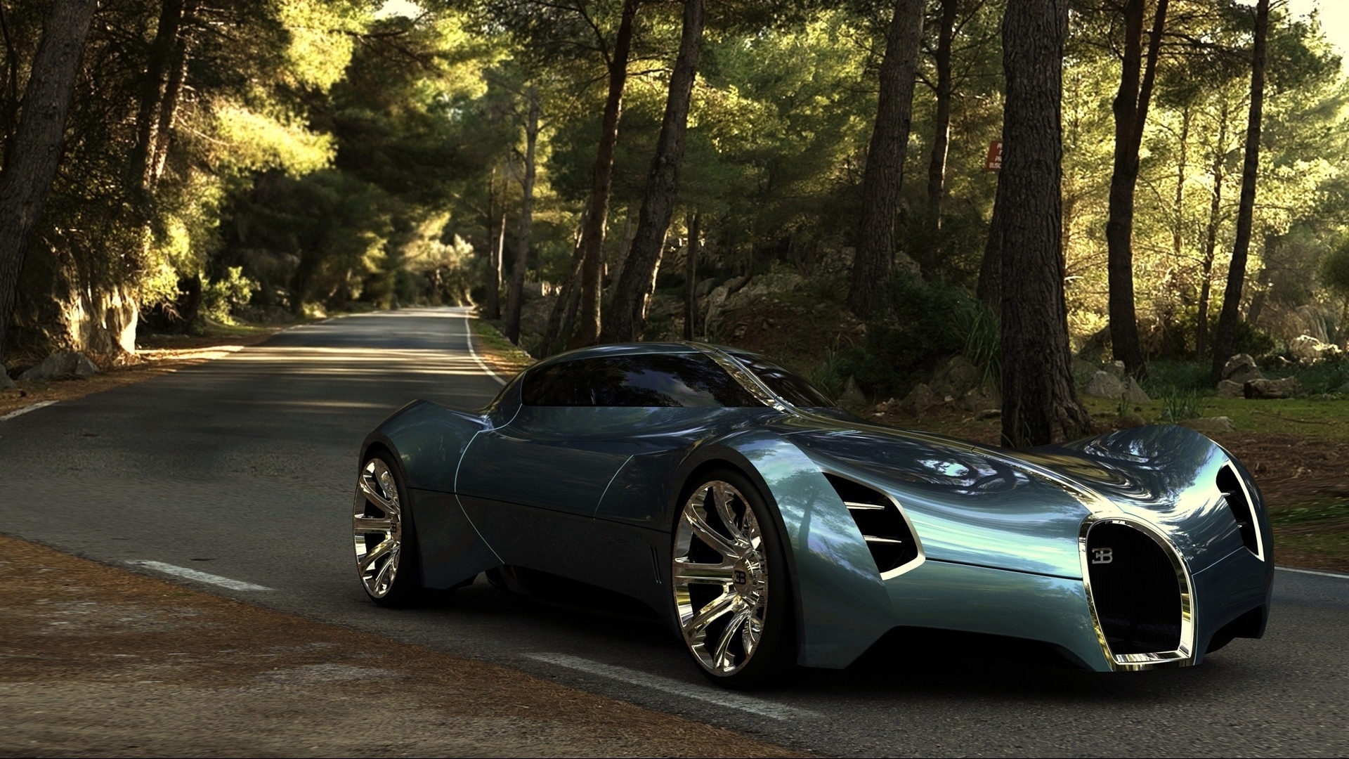 bugatti, Roads Wallpaper
