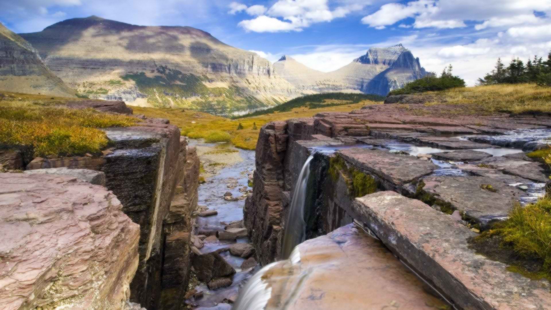 falls, Glacier, National, Park Wallpaper