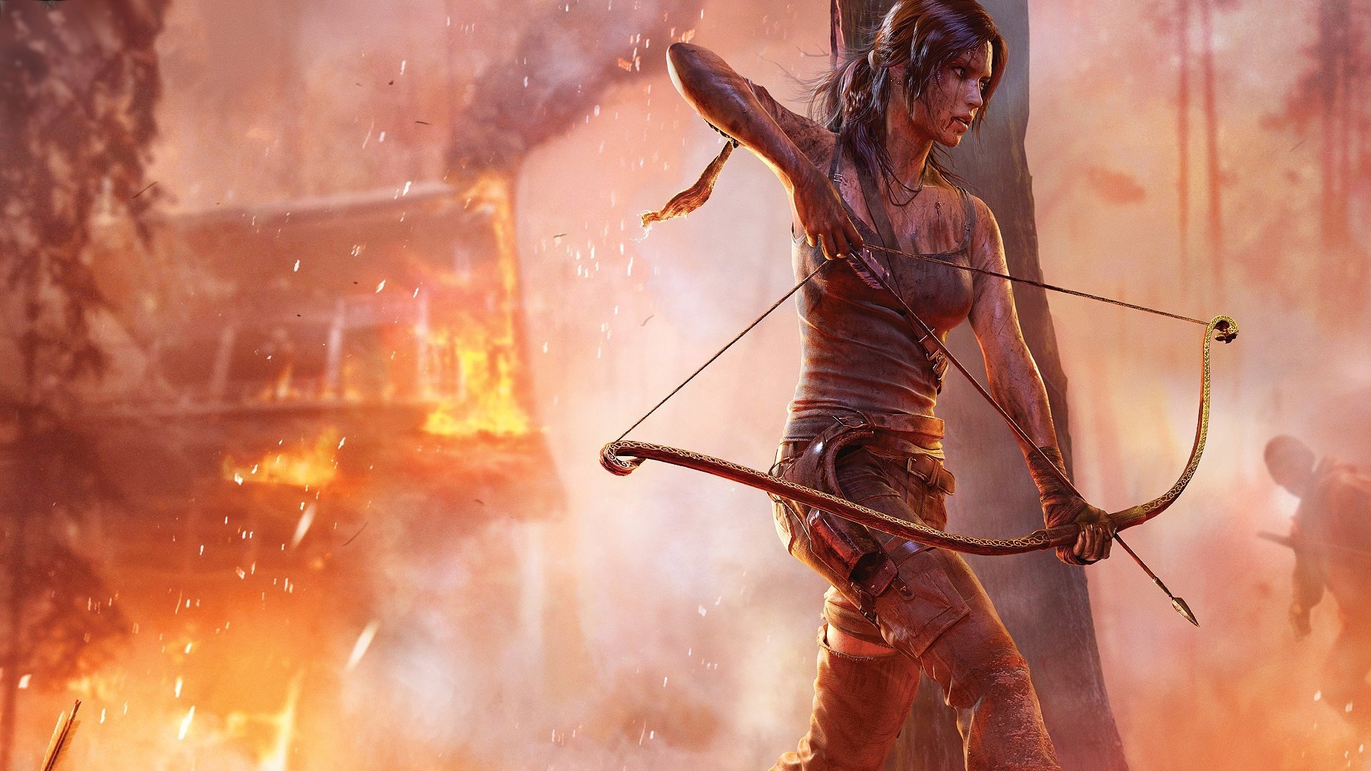 brunettes, Video, Games, Tomb, Raider, Lara, Croft, Crossbows Wallpaper