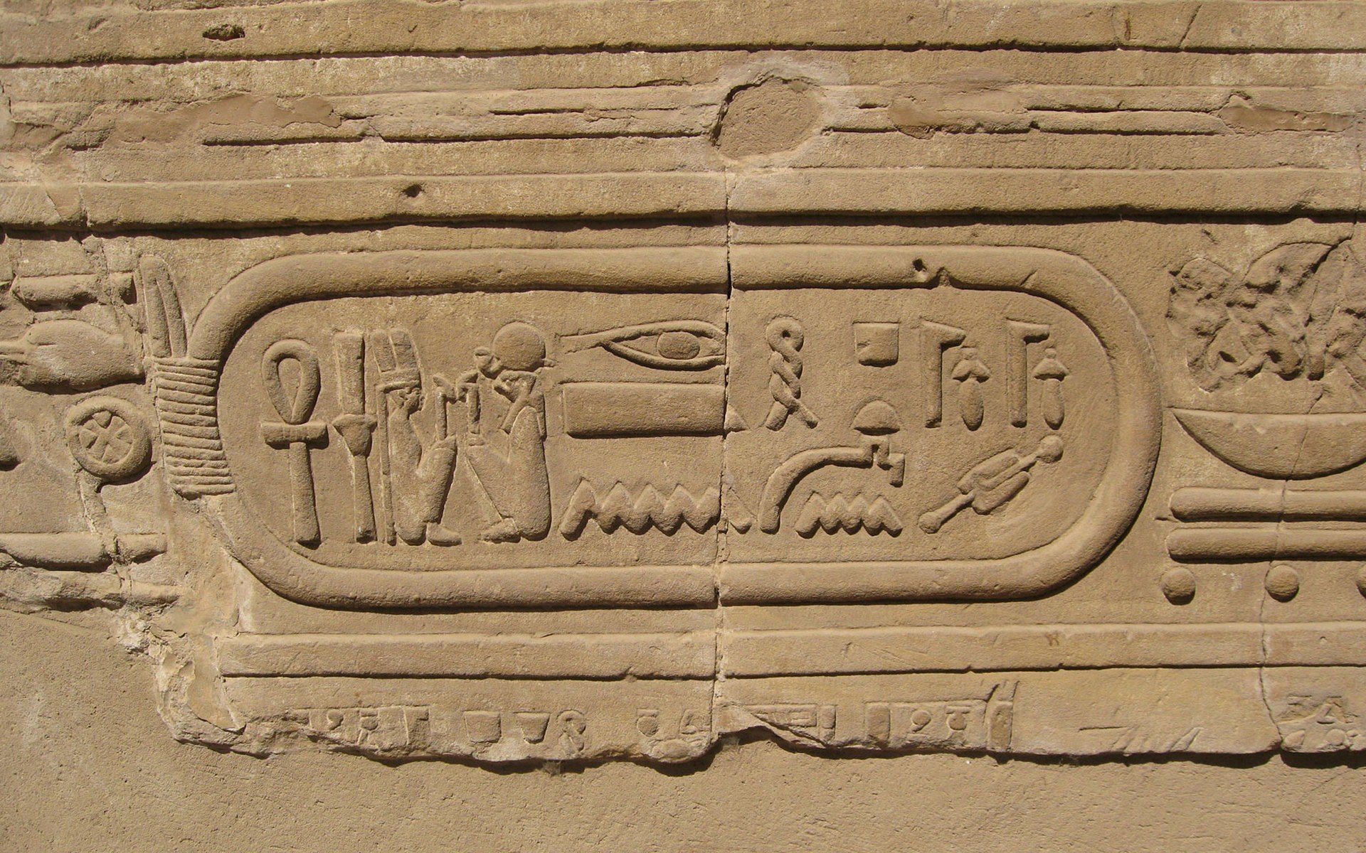 wall, Egyptian, Ancient, Hieroglyphs, Carving Wallpaper