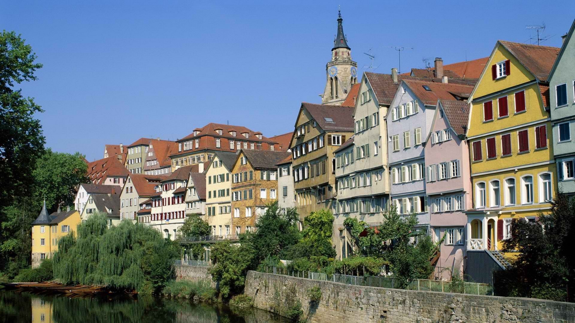 germany, Rivers, Town, View Wallpaper