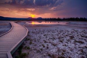 sunset, Landscapes, Nature, Yellowstone, Pictorial