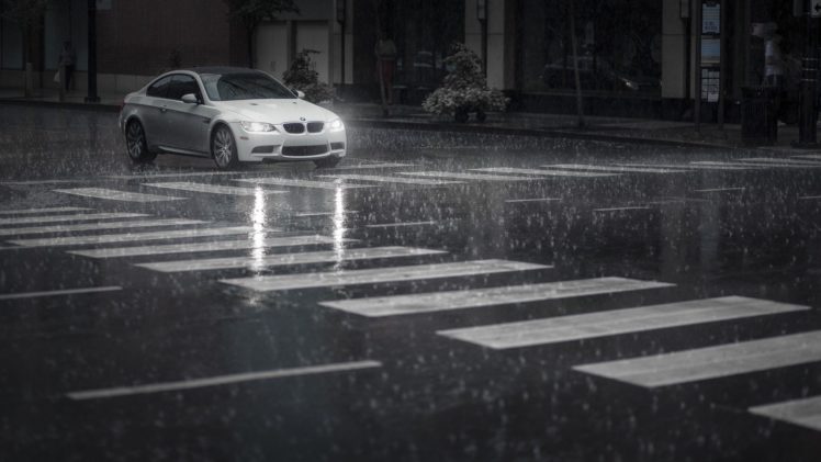 bmw, Rain, Bmw, 3, Series, White, Cars, Cities HD Wallpaper Desktop Background