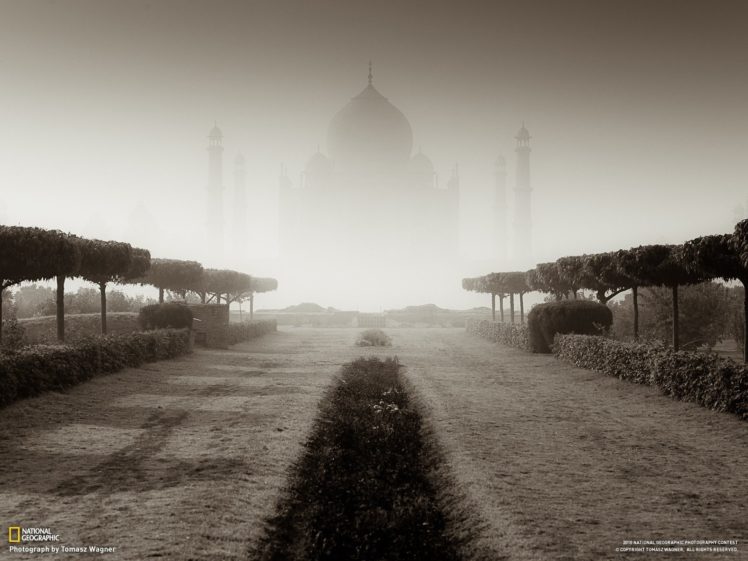 architecture, National, Geographic, Taj, Mahal, Monochrome, Aia HD Wallpaper Desktop Background