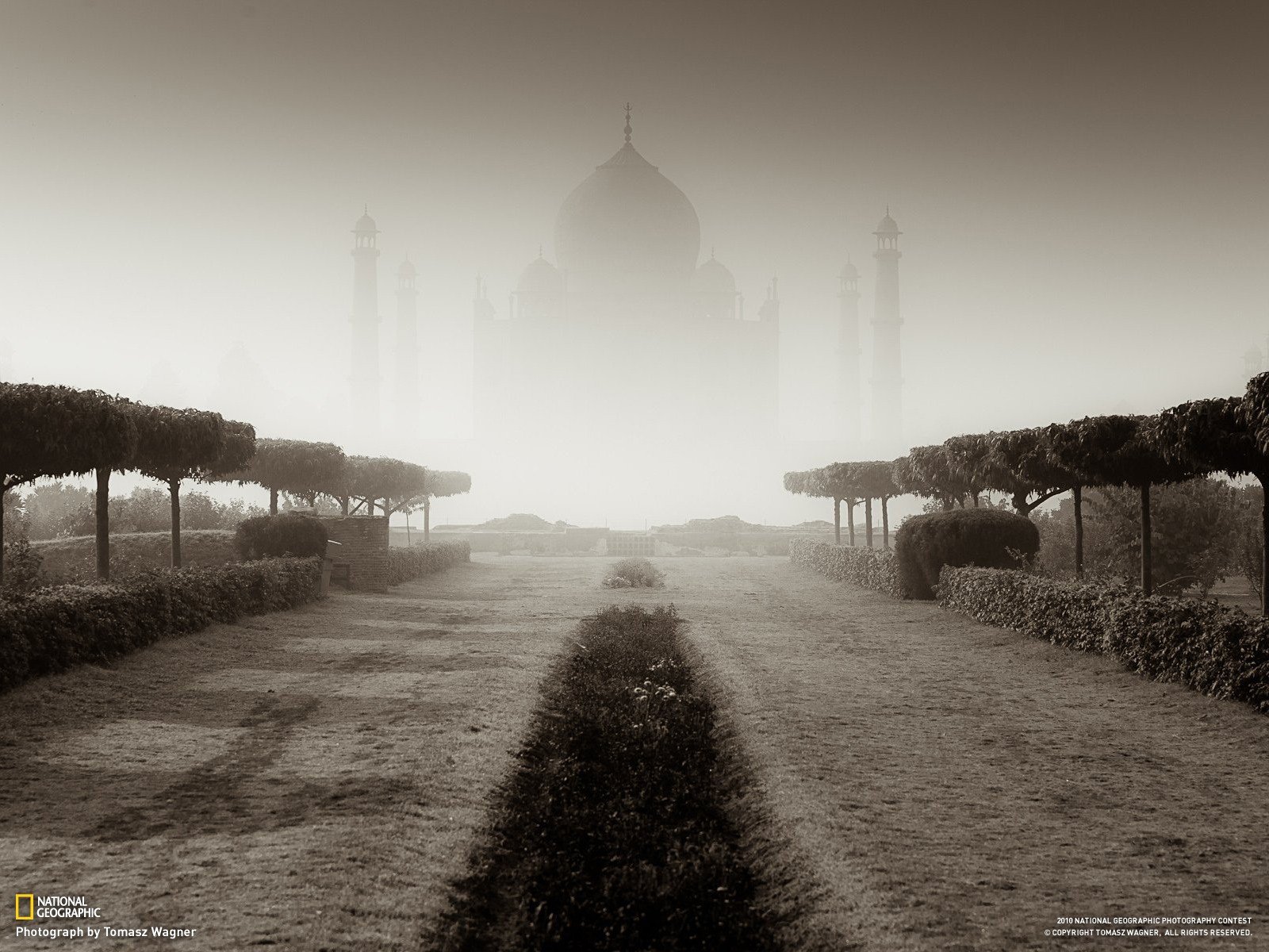 architecture, National, Geographic, Taj, Mahal, Monochrome, Aia Wallpaper