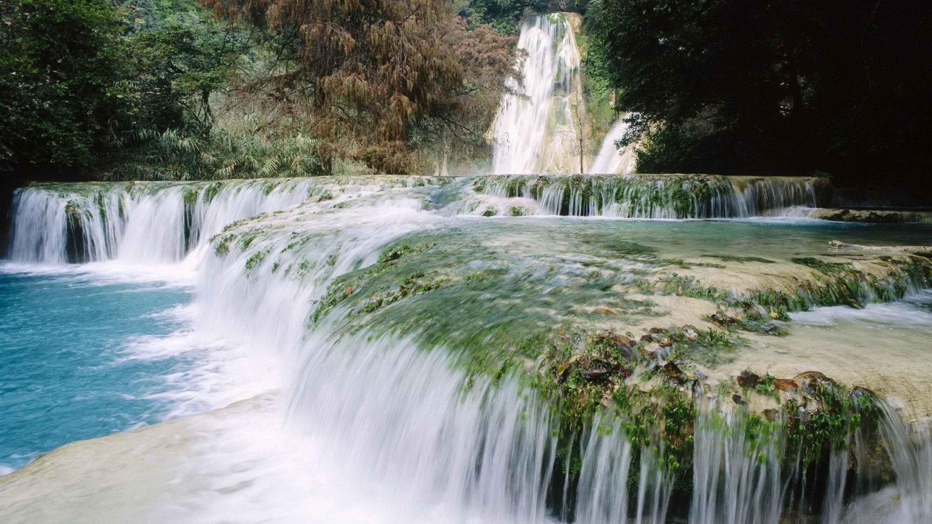 mexico, Waterfalls Wallpaper