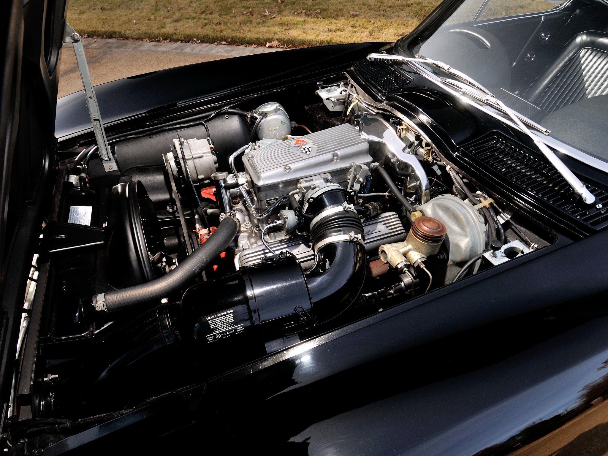 1964, Chevrolet, Corvette, Stingray, L84, 327, 375hp, Fuel, Injection, C 2, Supercar, Muscle, Classic, Engine Wallpaper