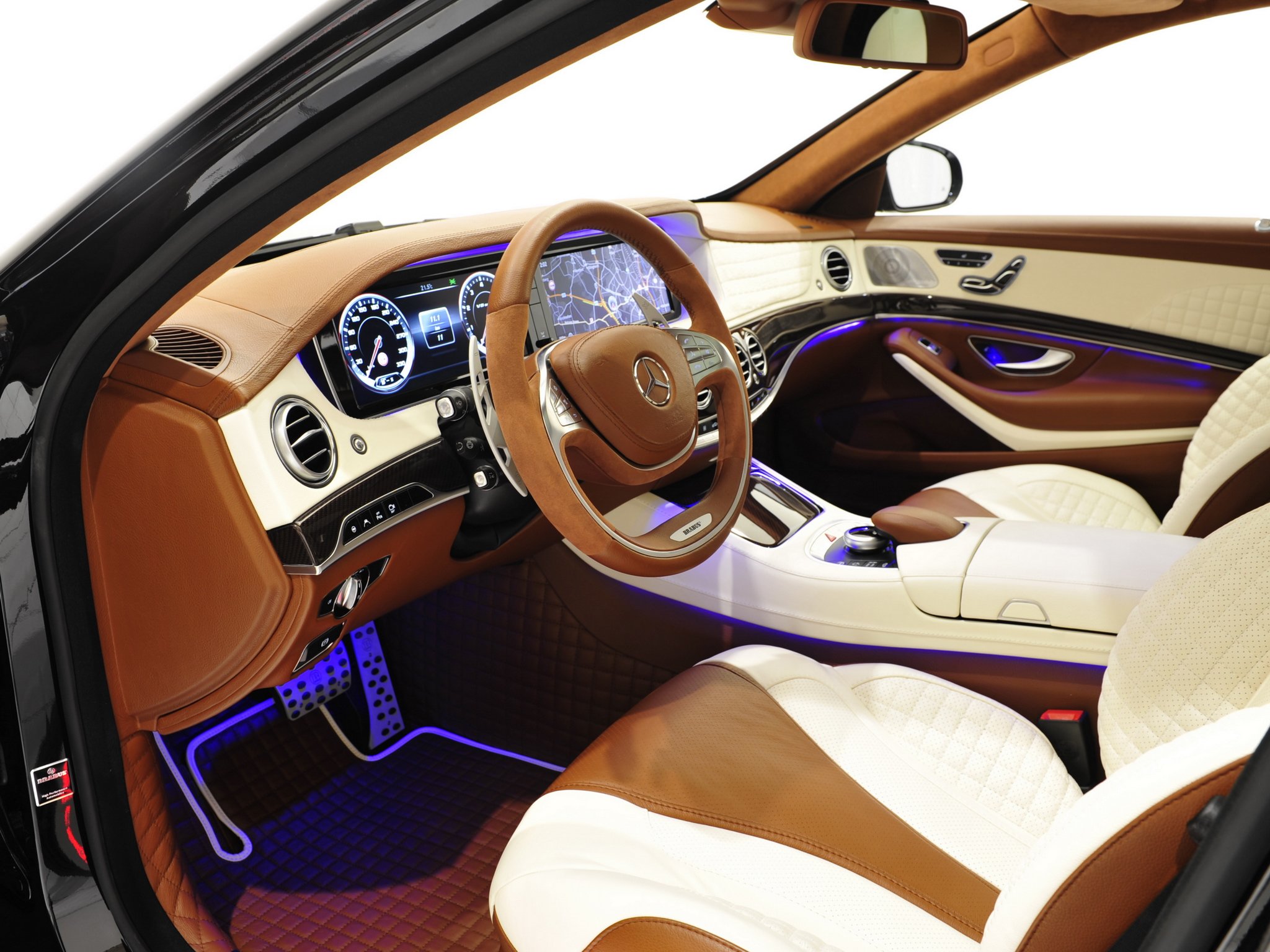 2014, Brabus, Mercedes, Benz, S63, Amg, W222, Tuning, Luxury, Interior Wallpaper