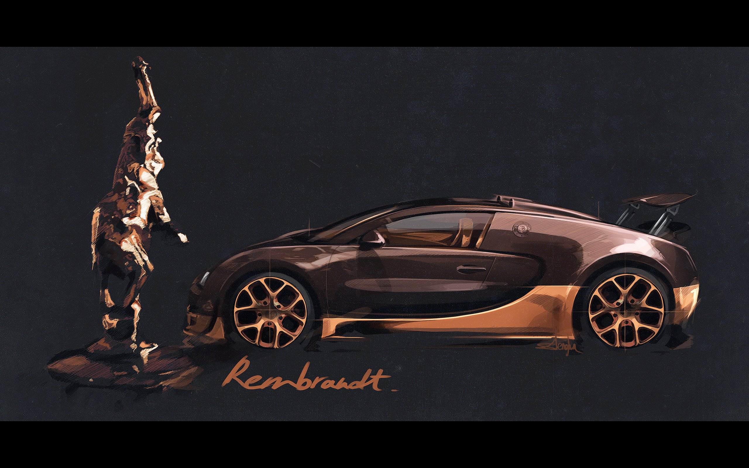 2014, Bugatti, Veyron, Grand, Sport, Roadster, Vitesse, Rembrandt, Supercar, Poster Wallpaper