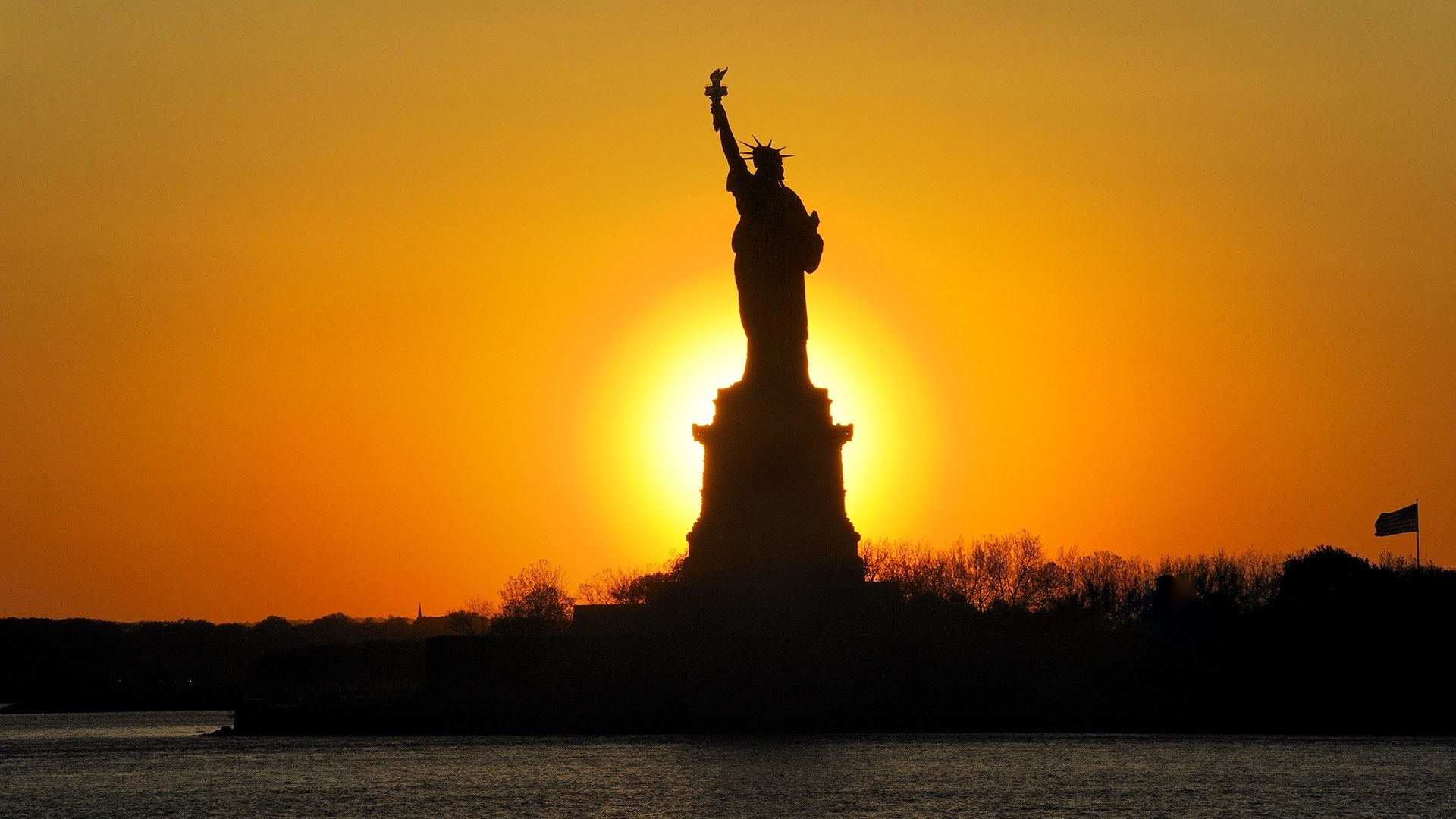 new, York, City, Statue, Of, Liberty, Statue, Usa, Sunset, Sunrise Wallpaper