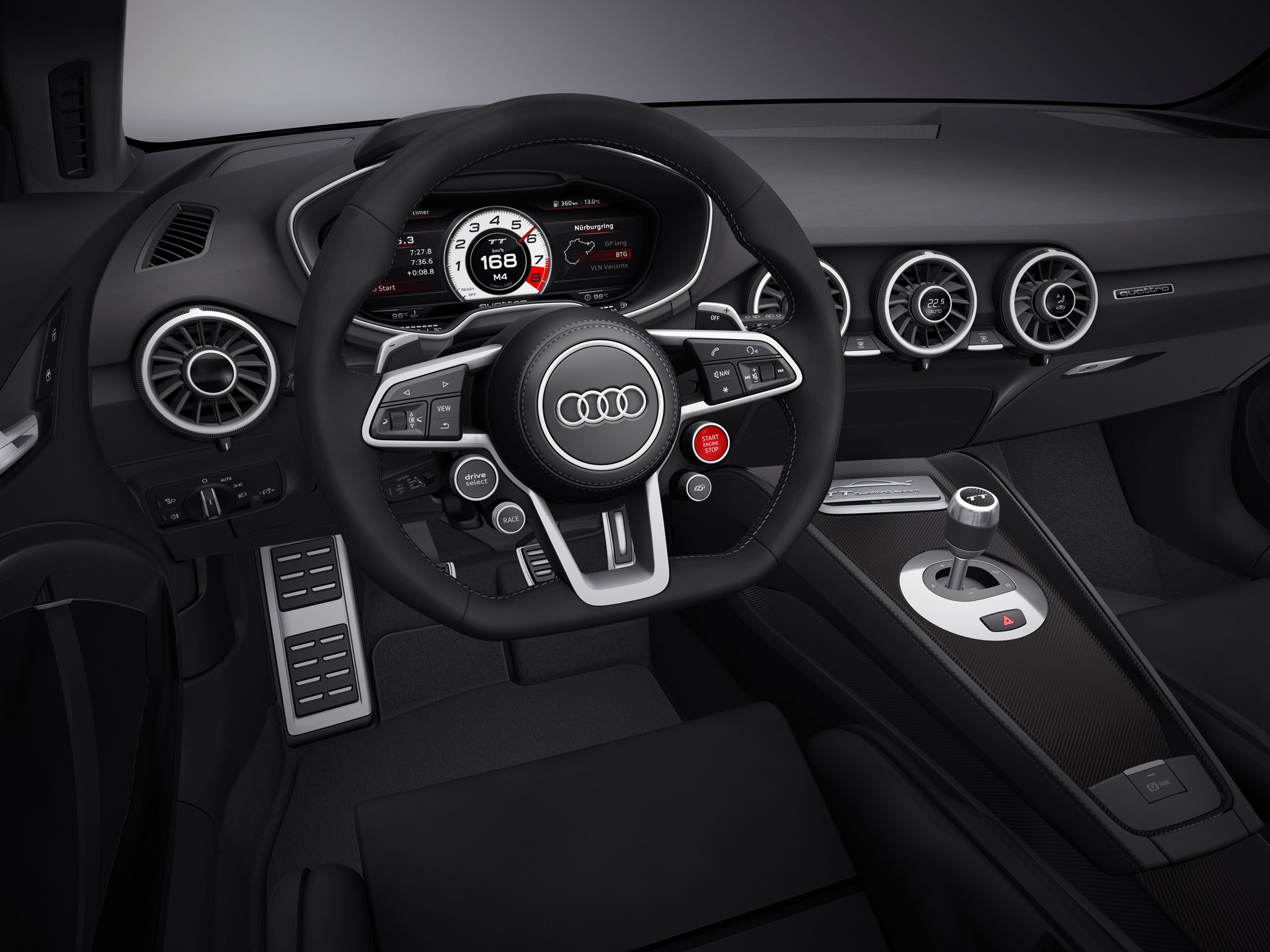 2015, Audi, T t, Quattro, Sport, Concept, Interior Wallpaper