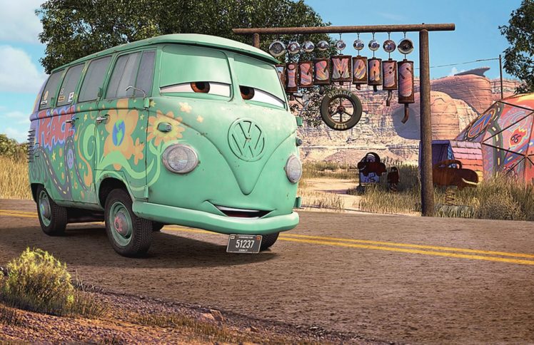 kombi, Type, 2, Old, Bus, Volkswagen, Cars, Disney, Pixar HD Wallpaper Desktop Background